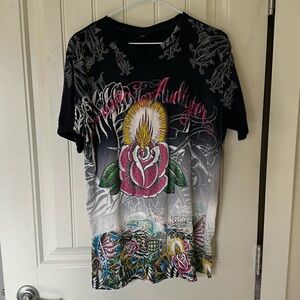 Bedazzled ed hardy by Christian audigier tshirt size M
